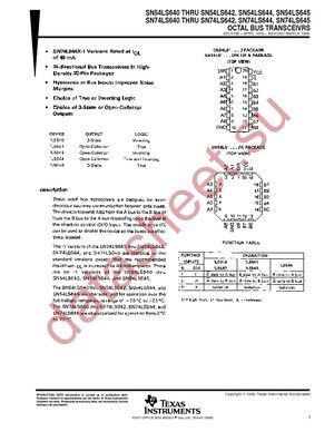 SN74LS640-1DW datasheet  